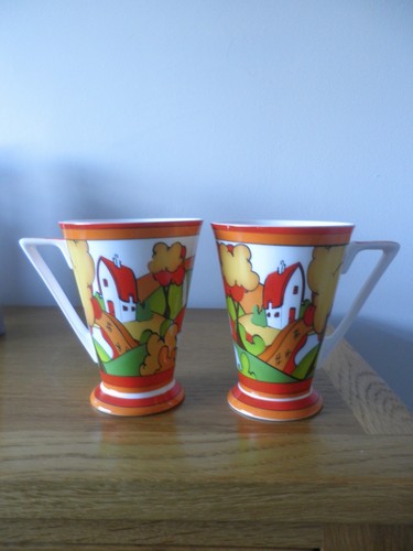 Mugs pair past times art - mugs, ,pair