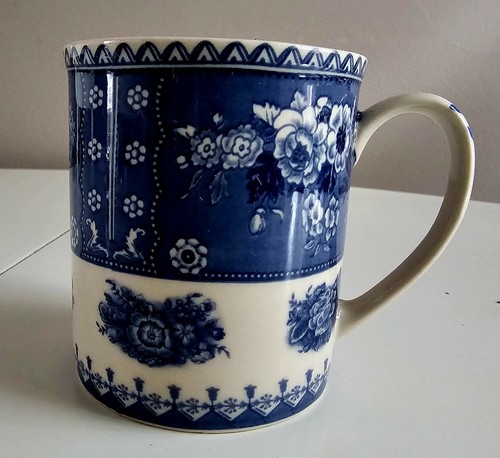 Past times blue white floral - past,