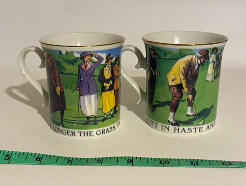 Past times golfers - times, porcelain